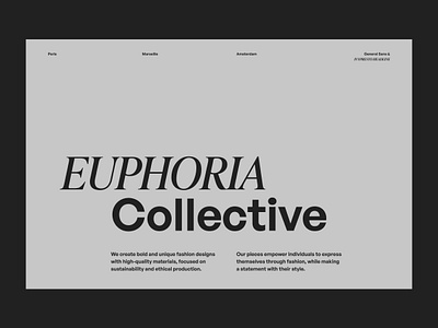 Design Exploration 01 (Grid + Type) black grey hero minimal type typography webdesign