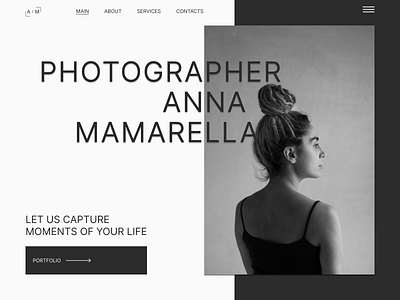 Website for photographer concept design web