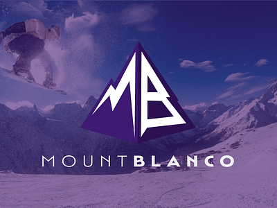 Mount Blanco - Day 8/50 branding dailylogochallenge dailylogochallenge day 8 design dlc graphic design illustrator logo mountain ski snowboarder vector
