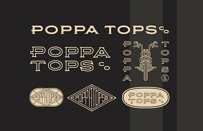 Poppa Top's Apparel Brand - In Progress americana apparel brand branding cafe racer custom typography design fort worth graphic design illustration logo logo design motorcycle shackleton vintage