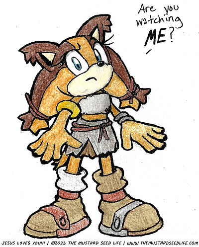 Sticks the Badger “Shattering Stare” character color colored pencil fan art fanart illustration ink inks jesus loves you!!! marker sonic sonic the hedgehog sticks sticks the badger style stylized the mustard seed life traditional