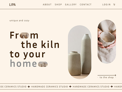 Website for ceramics studio