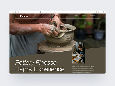 Pottery Landing Page design ui ui ux ui ux design uidesign ux uxdesign