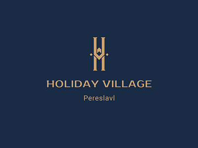 HV brand branding counntry design font h holiday house hv identity illustration letter logo logotype monogram v village