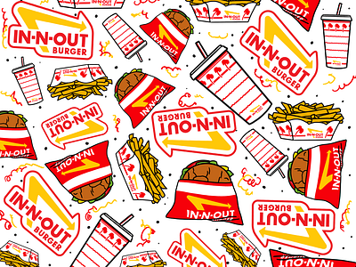 Dreaming of In-N-Out adobe adobe illustrator design designer graphic design illustration in n out burger logo procreate