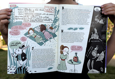 Mateřídouška childrens magazine education illustration illustrations by jitka petrová mateřídouška reading