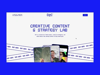 Content creation studio company site 2d animation interaction design javascript motion svg animation typography