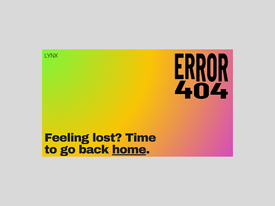 Error 404: Page not found branding design gradient graphic design typography web design