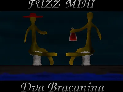 Dva Bracanina folk song punk cover artwork brač island dalmatia gimp illustration painting painting like pixel punk song song artwork wine