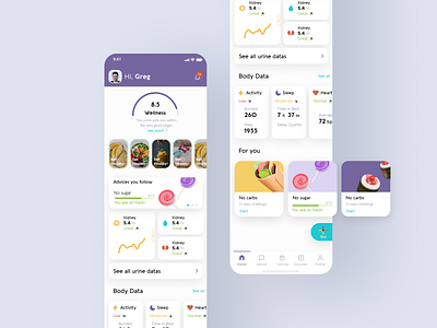 Vivoo - Homepage Redesign app health homepage interface redesign ui ux uxui