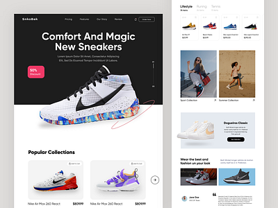 Ecommerce Home Page Website daily ui design ecommerce shop ecommerce website figma home page interface landing page minimal ui ui ui design ui ux design uiux user experience user interface ux design web web ui webdesign website