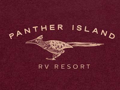 Panther Island RV Resort - Branding bird brand design branding bumper sticker custom type desert design fort worth graphic design illustration logo roadrunner southwest vector yucca
