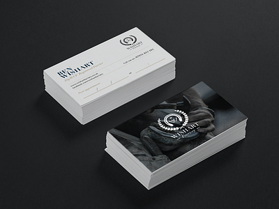 Wishart Farriery - Business Card black black and gold brand branding business card crown dark farrier farriery gold hoof horse horse racing horse shoe reef wishart wishart farriery