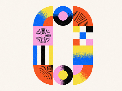 36 Days of Type: Letter O 36daysoftype abstract bauhaus blue font geometric geometry grid illustration letters minimal modern shapes texture type typography vector