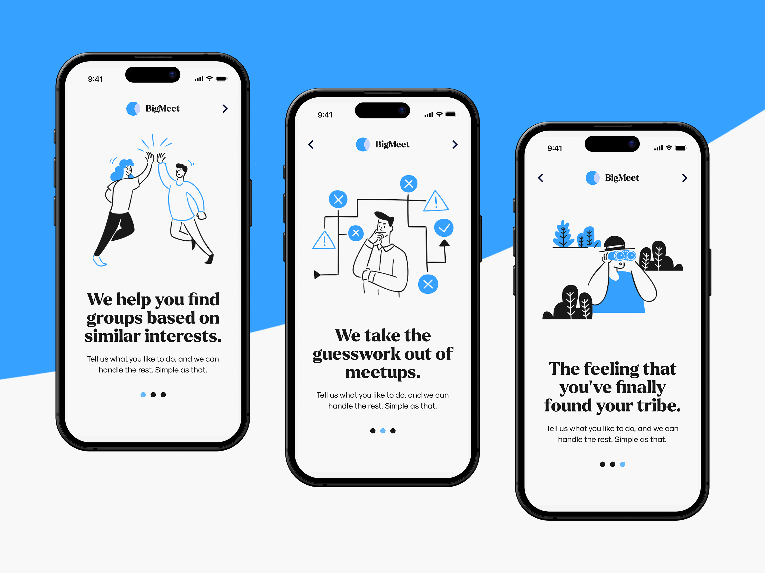 Meetup App Onboarding Screen by William Muschinske on Dribbble