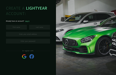 LightYear (Car dealership website design) app car interface ui uiux ux web website