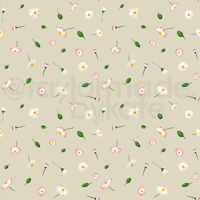 Daisies full drop repeating pattern daisies daisy design floral flowers full drop full repeat illustration pattern seamless surface pattern textiles