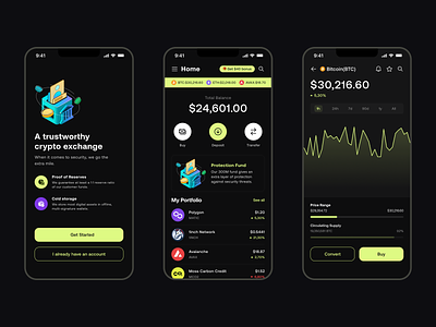 Crypto Mobile App app coin crypto finance payment ui