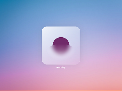 Daily UI 005: Morning - Icon app branding glassmorphism icon logo ui