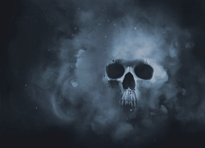 Smoking skull¹ 3d design illustration logo motion graphics