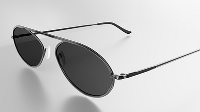 Blender Project: 3D model of Black stylish sunglasses 3d blender modeling motion graphics