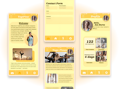 YogiFlow - Find Your Inner Yogi app design graphic design ui yoga yogaapp