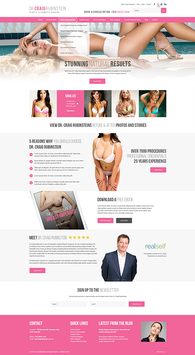 Dr. Craig Rubinstein Website Redesign design ui ux