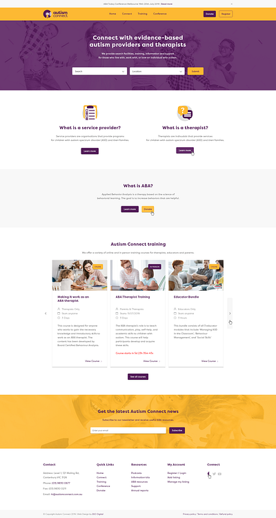 Autism Connect Website Design design ui ux