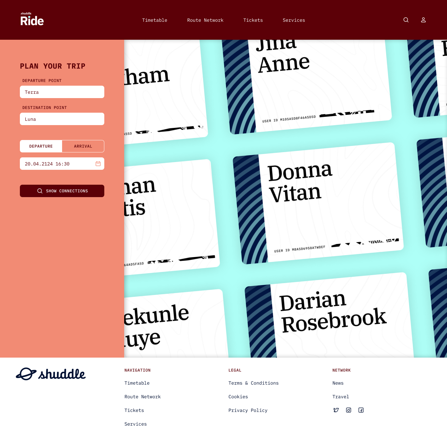 Recolored transit app