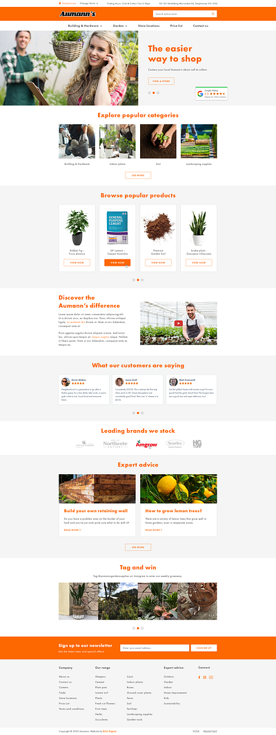 Aumann's Website Redesign design ui ux