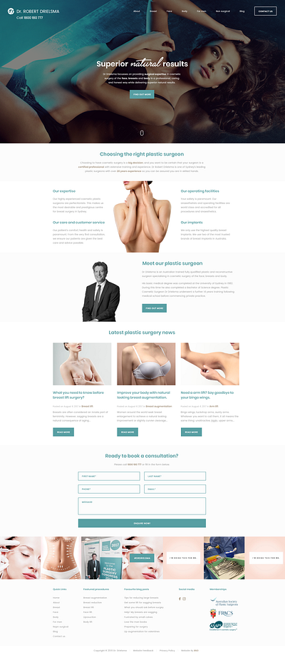 Dr. Robert Drielsma Website Redesign design ui ux