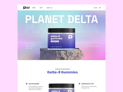 Planet Delta Web Design delta 8 delta 8 delta 8 branding delta 8 branding delta 8 gummies design e commerce ecommerce gradient web design graphic design gummies web design landing page ui web design website design