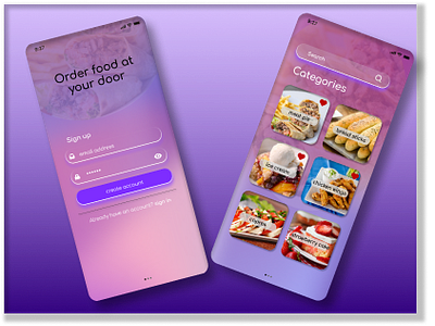 Food Glassmorphism App Design 3d branding graphic design motion graphics ui