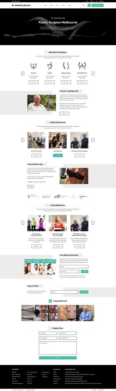 Dr. Geoffrey Barnet Website Redesign design ui ux