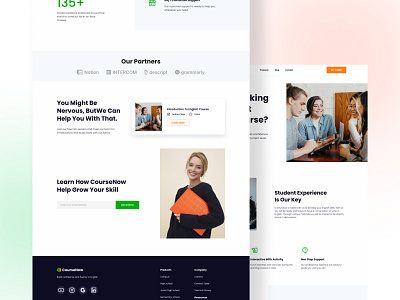 Course Platform Landing Page Design mobile design