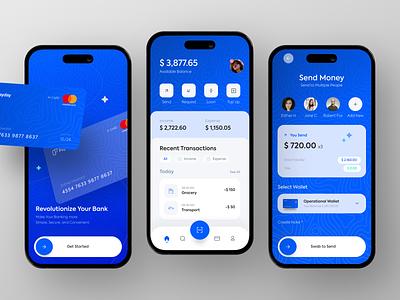 Payday - Banking Mobile App app design banking mobile app mobile design payment smart banking transfer ui ui design uiux ux design visual design wallet