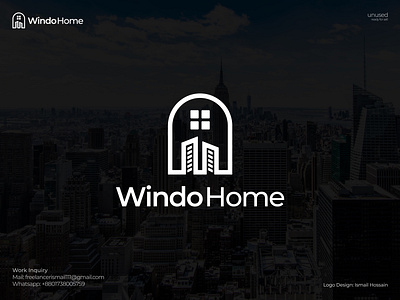 Windo Home, Real State Logo Design Concept branding design graphic design home illustration logo logo design logo make real state logo vector windo windo home logo
