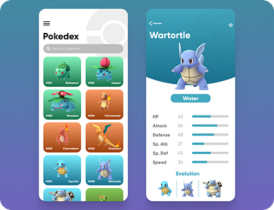 Pokedex UI design pokedex pokemon ui