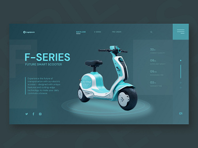 Electric Scooter landing page dailyui design e commerce electric scooter web electric web graphic design landing page scooter web page ui web design web page