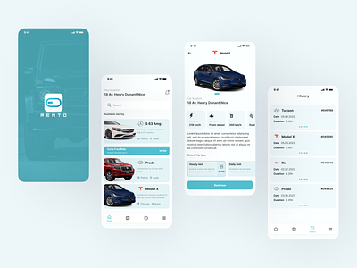 Rento - car sharing mobile app app behance branding car sharing car sharing mobile app design figma mobile app ui ux