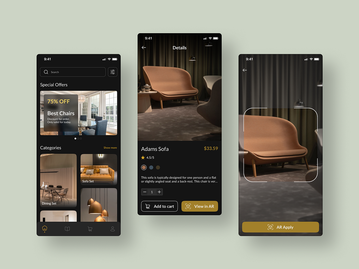 Furniture Ar App designs, themes, templates and downloadable graphic