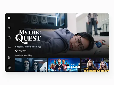 Marquee for a TV Streaming App apple tv discovery plus hbo max hulu netflix ott paramount plus peacock product design product designer streaming app streaming service tv app tvos ui ui design ui designer uiux ux design