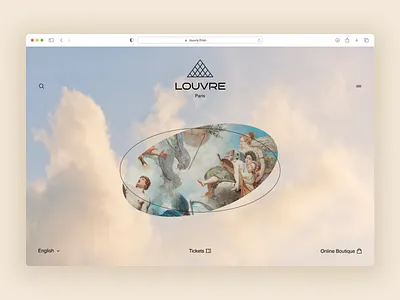 Louvre Museum Website Concept art composition culture design concept france louvre museum paris tickets web web design website