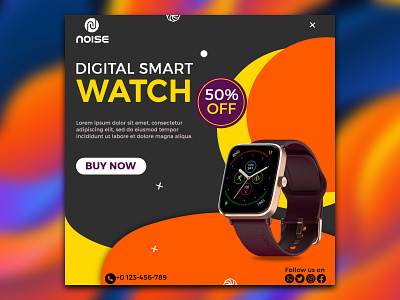 SMART WATCH BANNER DESIGN banner design branding graphic des graphics photoshop post design smart watch social media