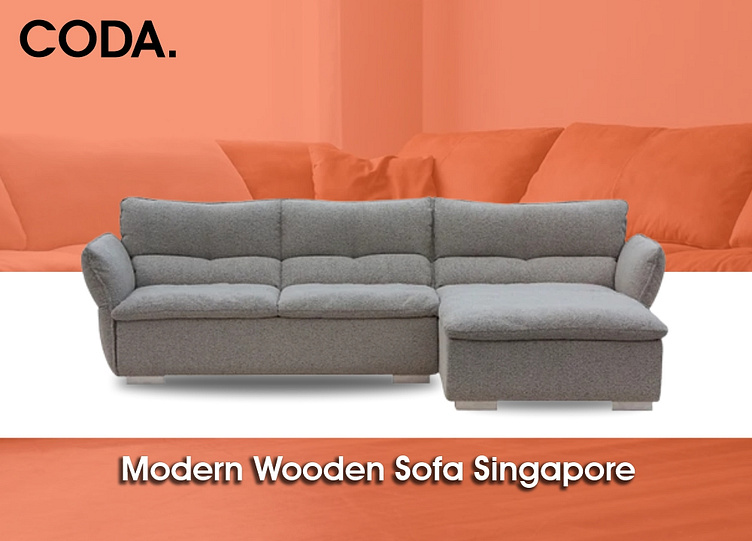 Shop Modern wooden sofa in Singapore CODA by CODA Furniture Studio on