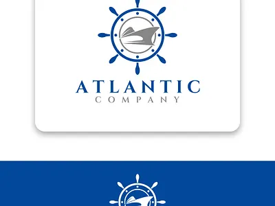 ATLANTIC logo branding business card design graphic design illustration logo motion graphics ui ux vector