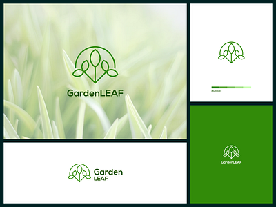 LeafGARDEN Logo branding design graphic design icon illustration logo typography vector
