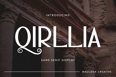 Qirllia Sans Serif Display Font animation branding design font fonts graphic design logo nostalgic