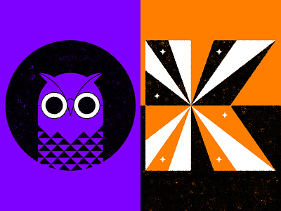 ‘OK’ from 36 Days of Type 36 days of type contrast custom eyes feather grain kaleidoscope letterforms light negative space orange owl purple texture type typography