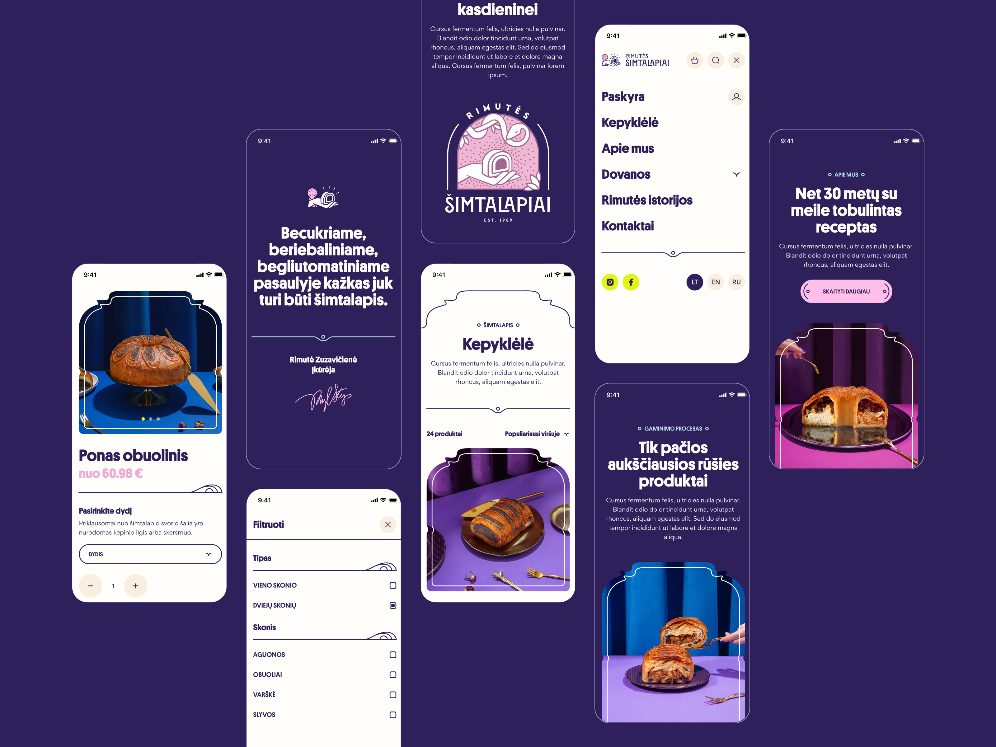 Example of Rimutės šimtalapiai | Ecommerce Website
